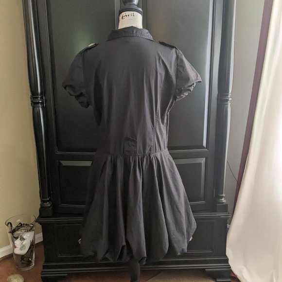 Linea Domani Black Cotton Bubble dress - size 14 (belt not included) - Picture 7 of 8